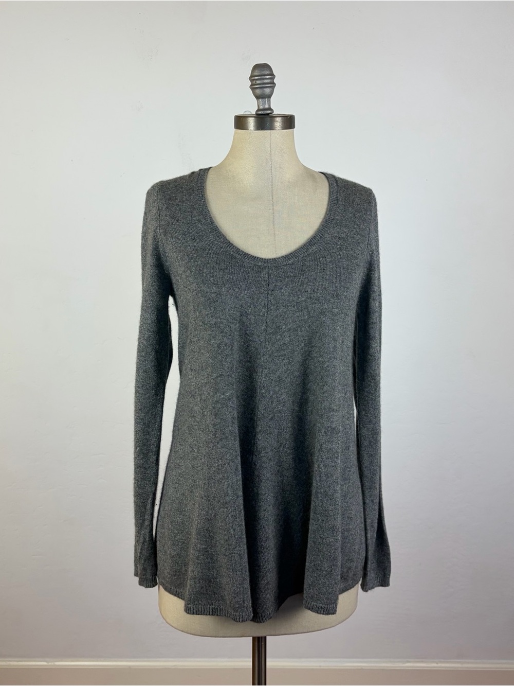 White + Warren Silk/Cashmere Grey Sweater